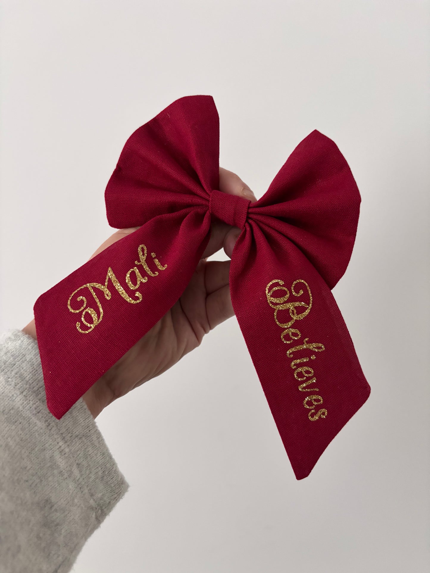 Christmas Believe Bow – Festive Christmas Hair Accessory