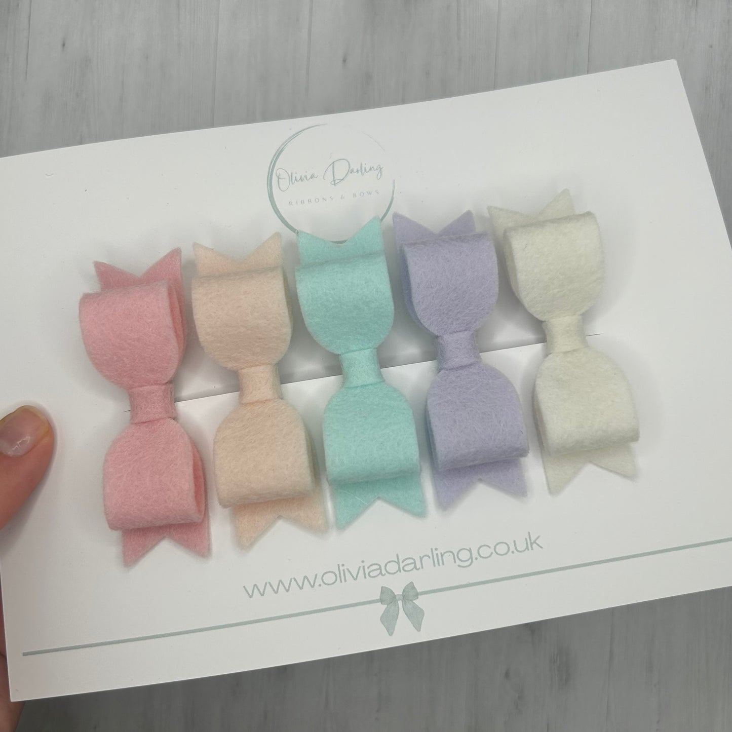 Pastel Felt Clip Set
