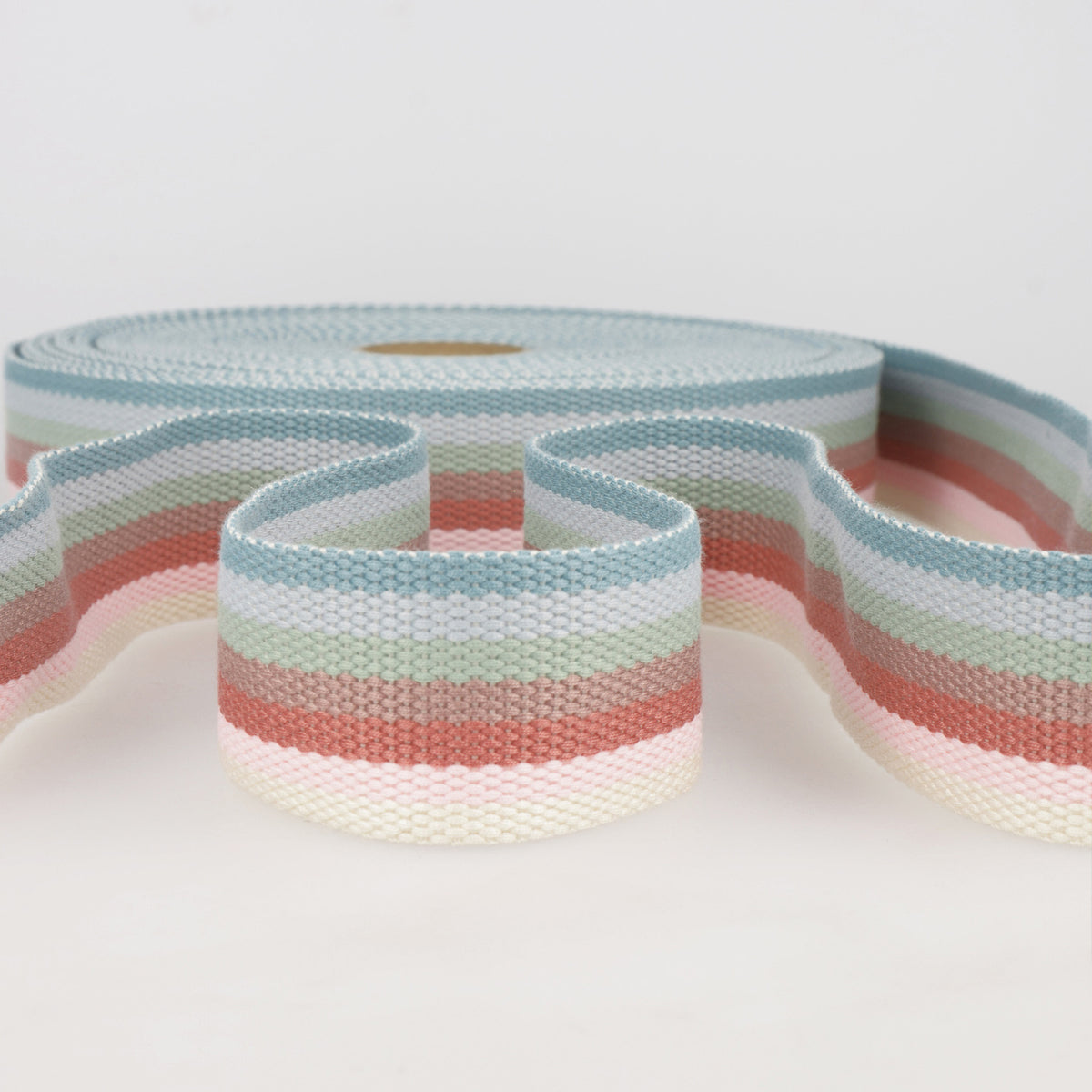 Multicoloured Striped Webbing Vintage - Width 40mm