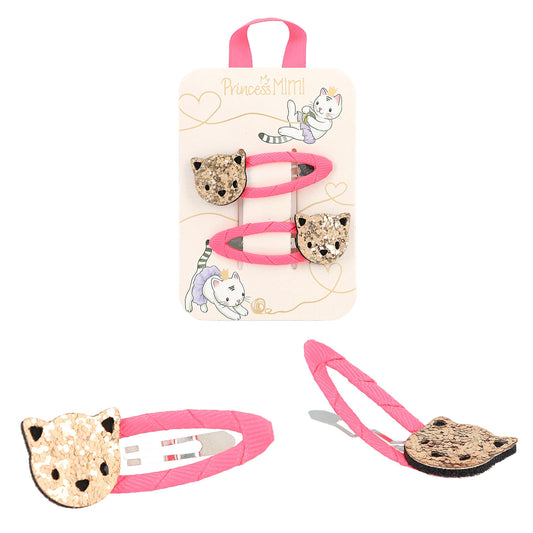 Princess Mimi Golden Cats Hairclips