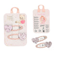 Princess Mimi Coral Heart Hair Clips