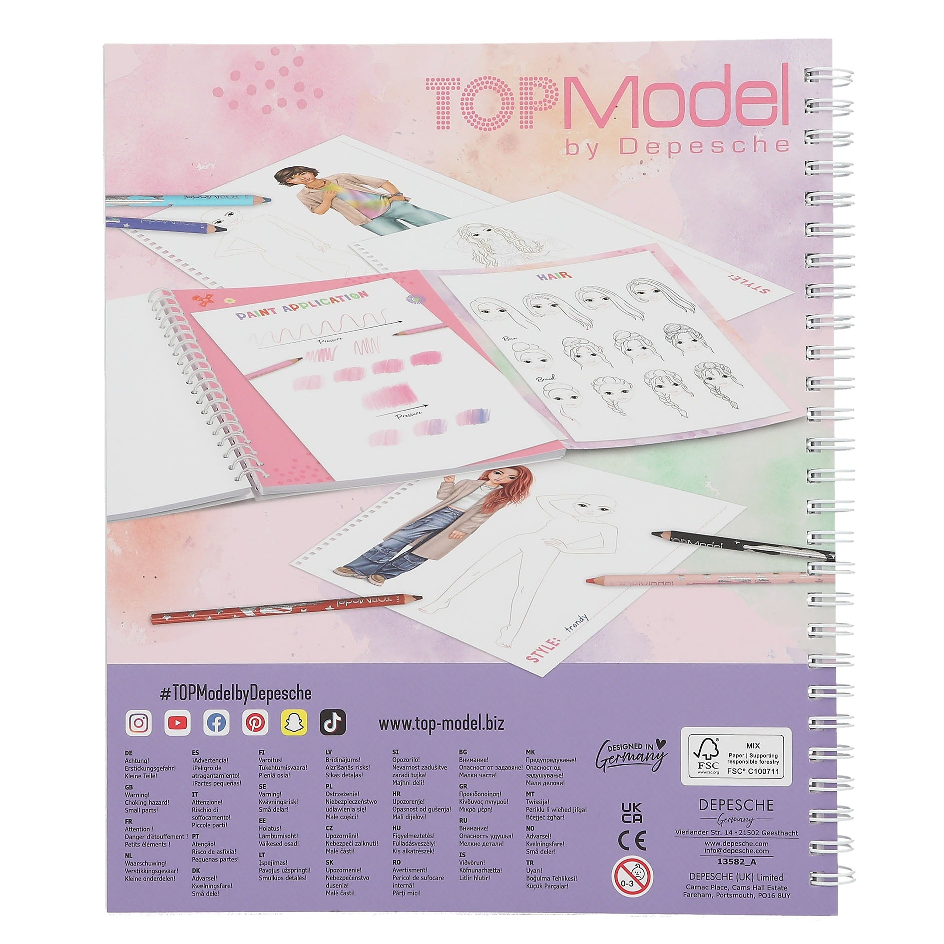 TOPModel Colouring Book Fashion Designer