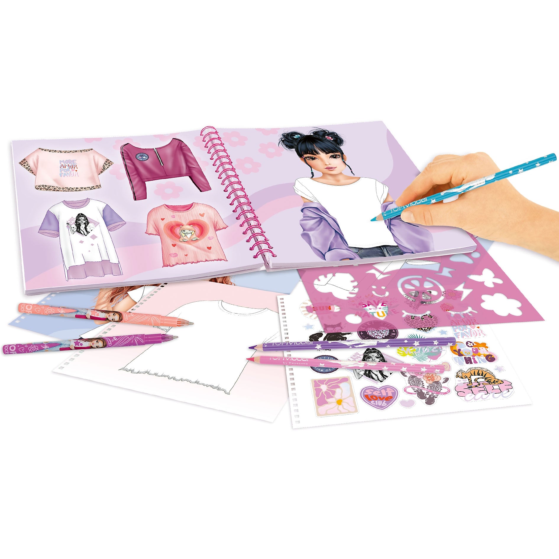 TOPModel T-Shirt Designer Colouring Book