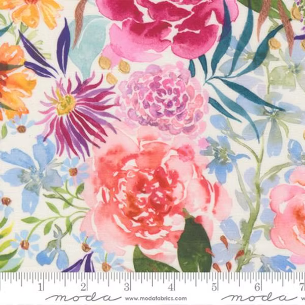 Moda - Soulstice, Pink Floral, Cloud