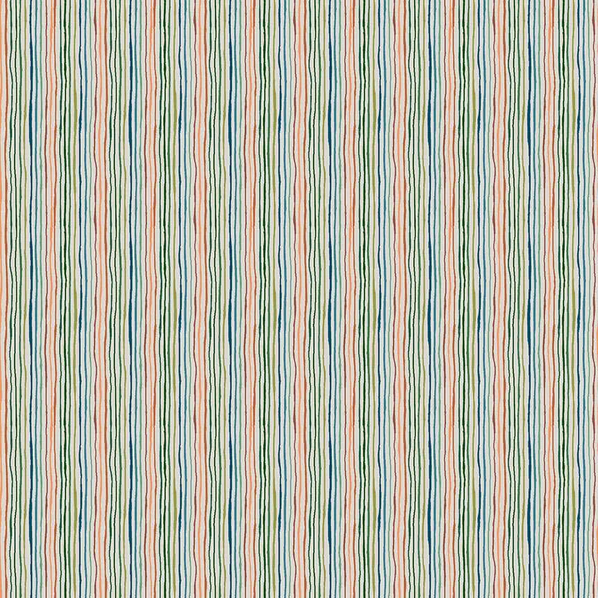 Makower Prehistoric Stripes - Cream