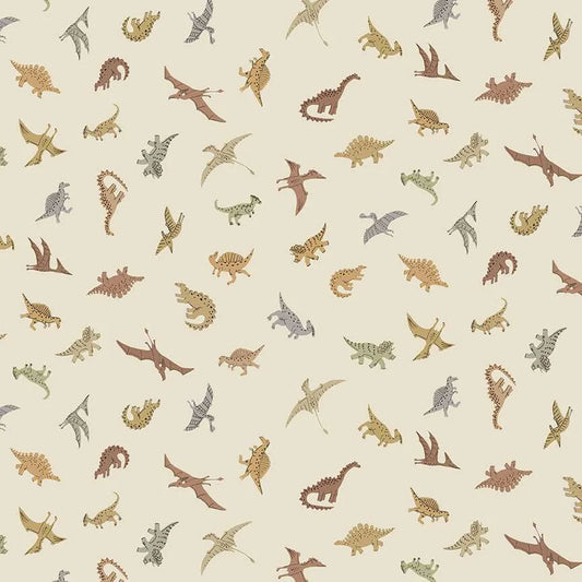Makower Prehistoric Pals - Cream
