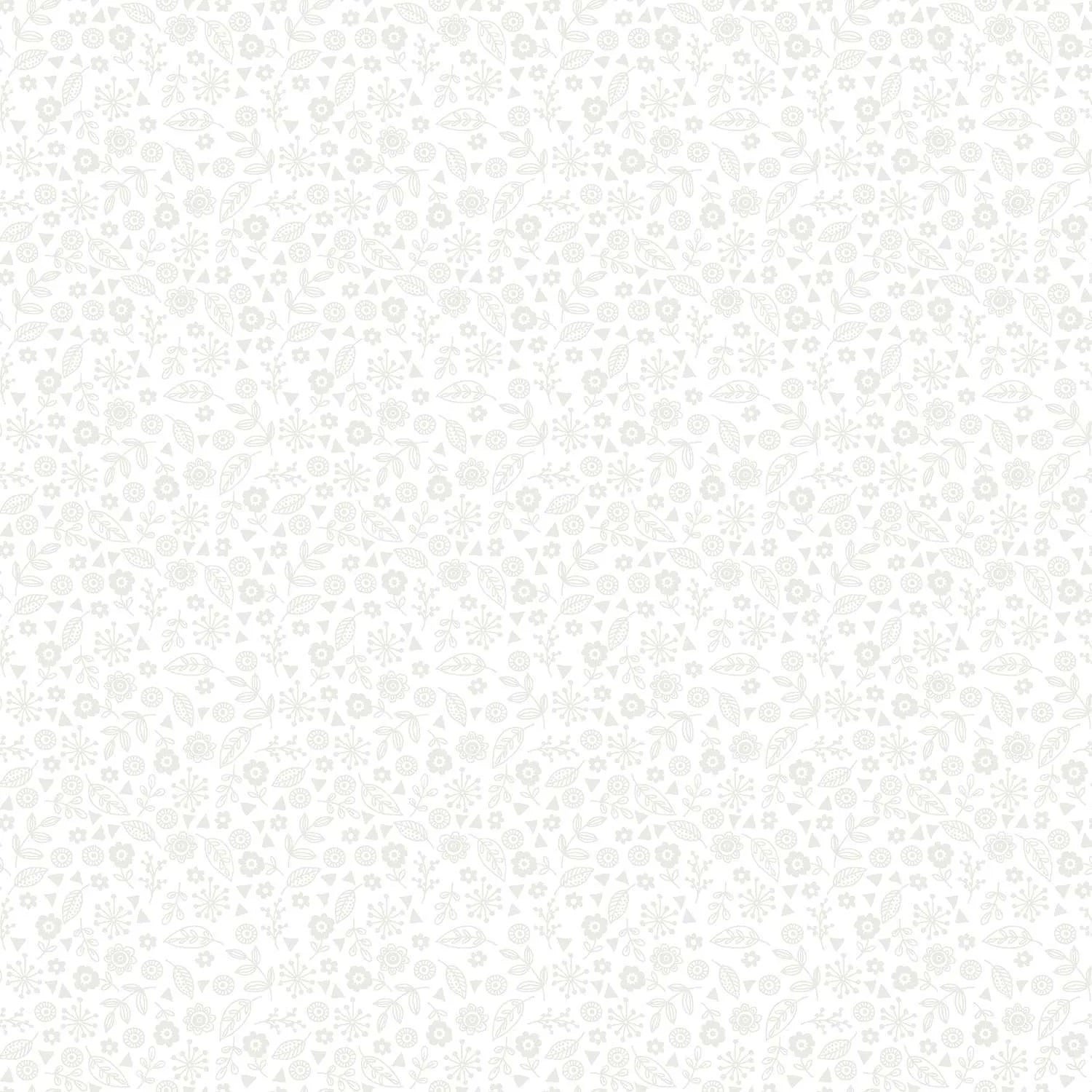 Makower Essentials Doodle Ditzy - White