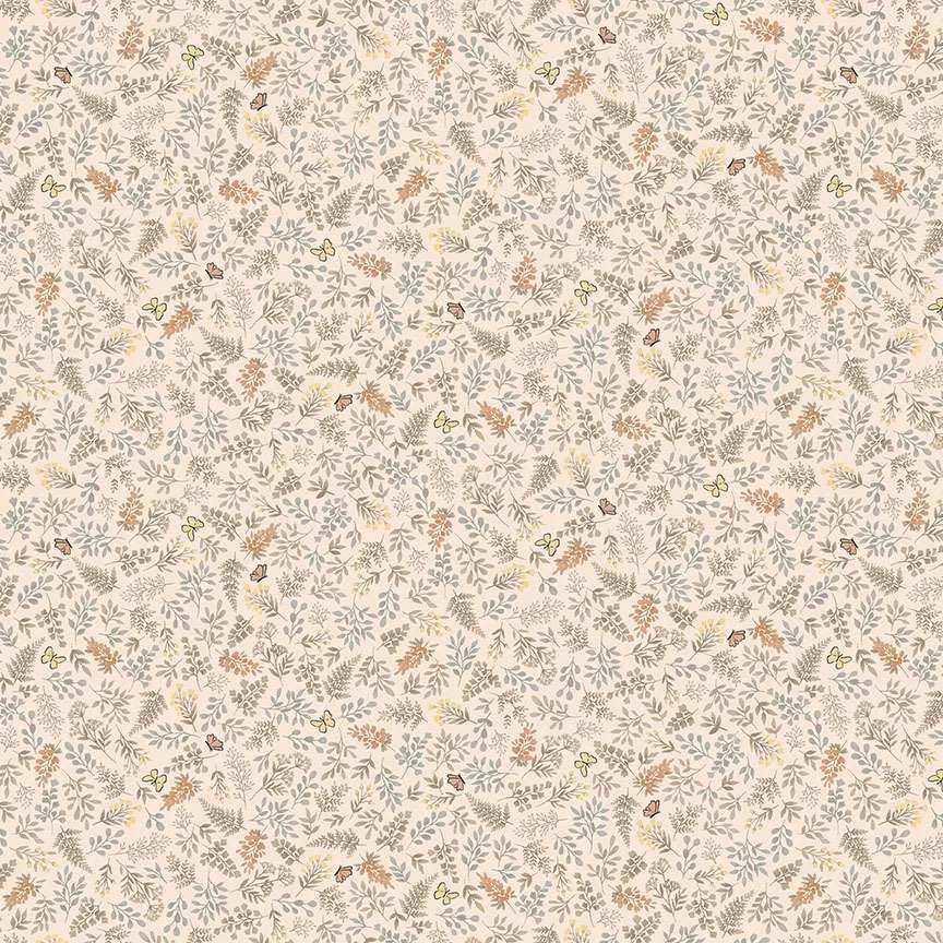Makower Little Ones Foliage - Coral