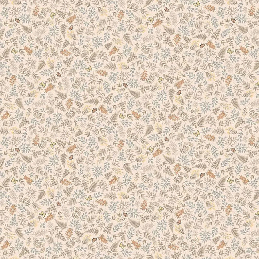 Makower Little Ones Foliage - Coral