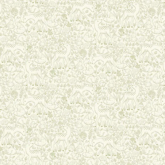 Makower Little Ones Etched - Green