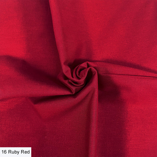 Make + Believe - Organic Premium Solid Cotton, Ruby Red