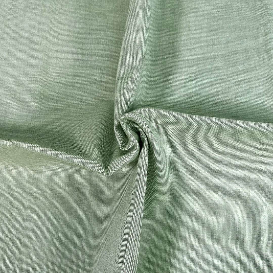 Make + Believe – Cotton Oxford Chambray, Sage