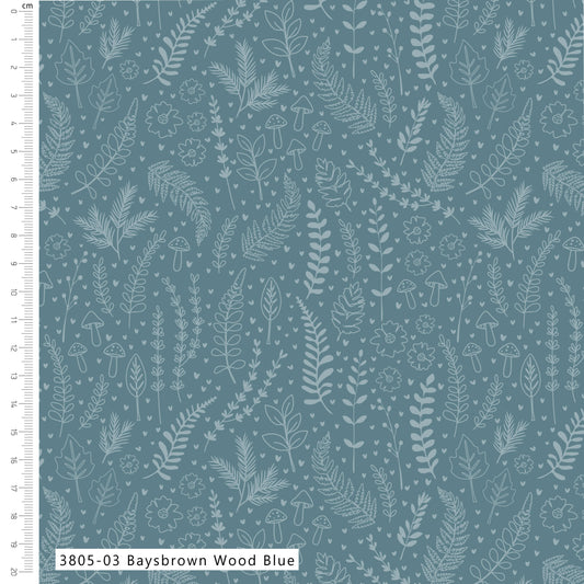 Craft Cotton Co - Langdale Valley Baysbrown Wood Blue