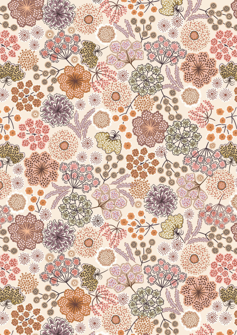 Lewis & Irene Large Autumn Floral - Stone