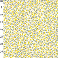 Rose & Hubble - Cotton Poplin, Small Floral Design, Lemon