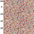 Rose & Hubble - Cotton Poplin, Small Floral Design, Red