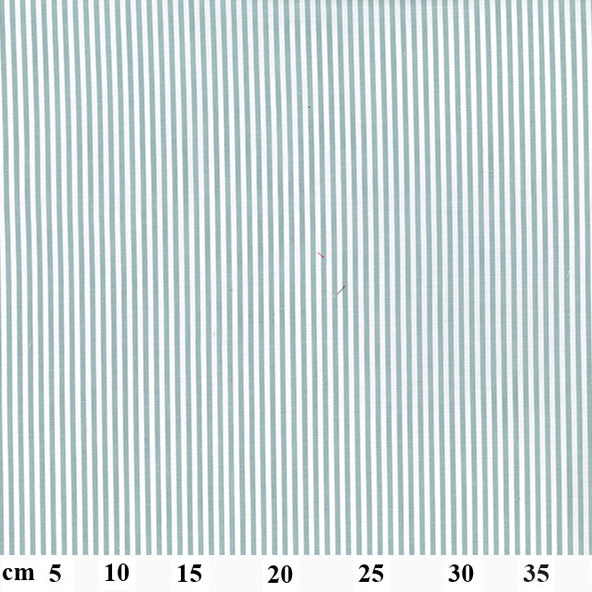 John Louden - Yarn Dyed Cotton, 3mm Stripes, Duckegg