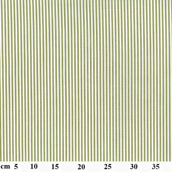 John Louden - Yarn Dyed Cotton, 3mm Stripes, Green