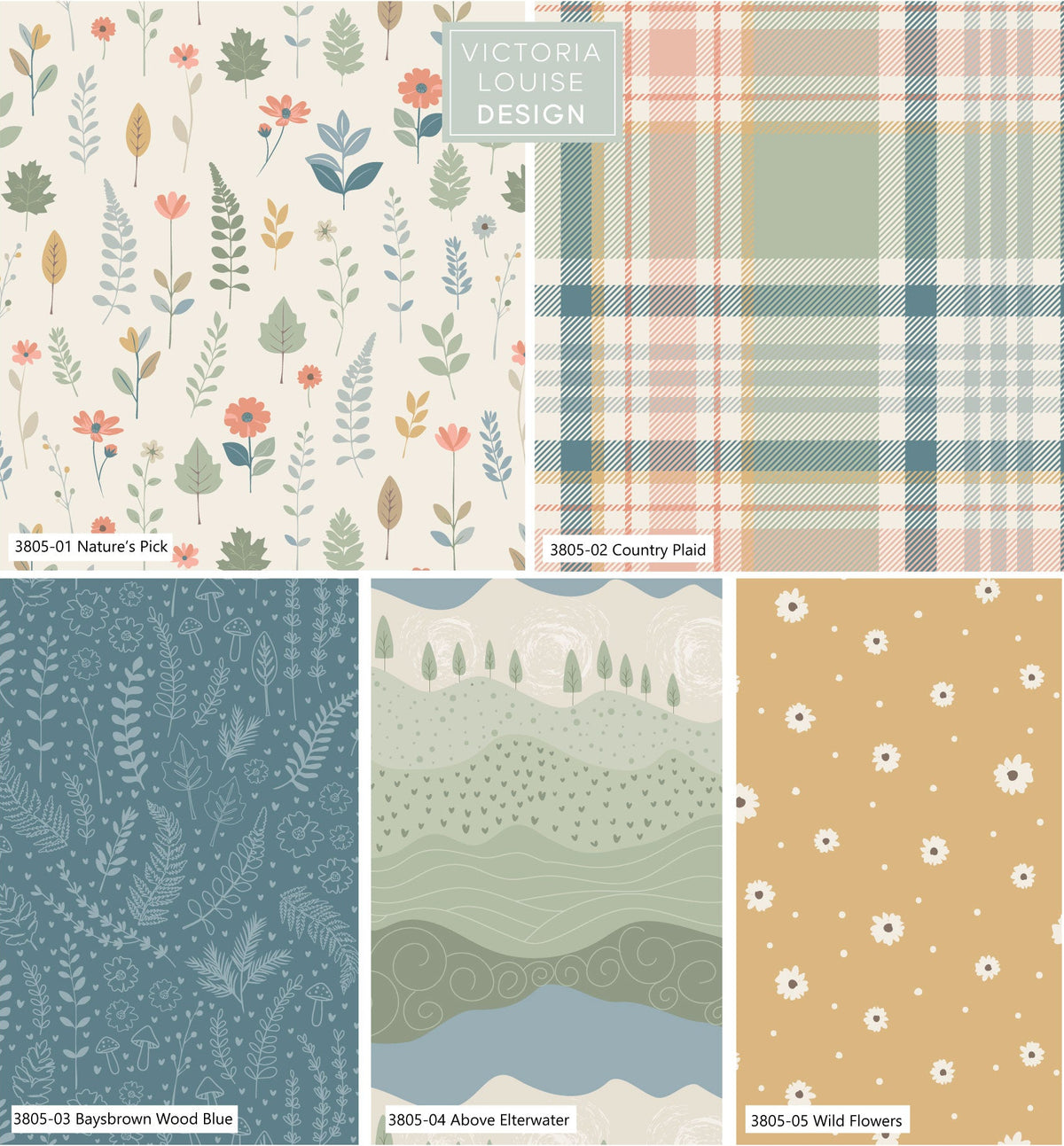 Craft Cotton Co - Langdale Valley Natures Pick Fat Quarter Pack
