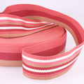 Double-Sided Striped Webbing Pinks - Width 40mm