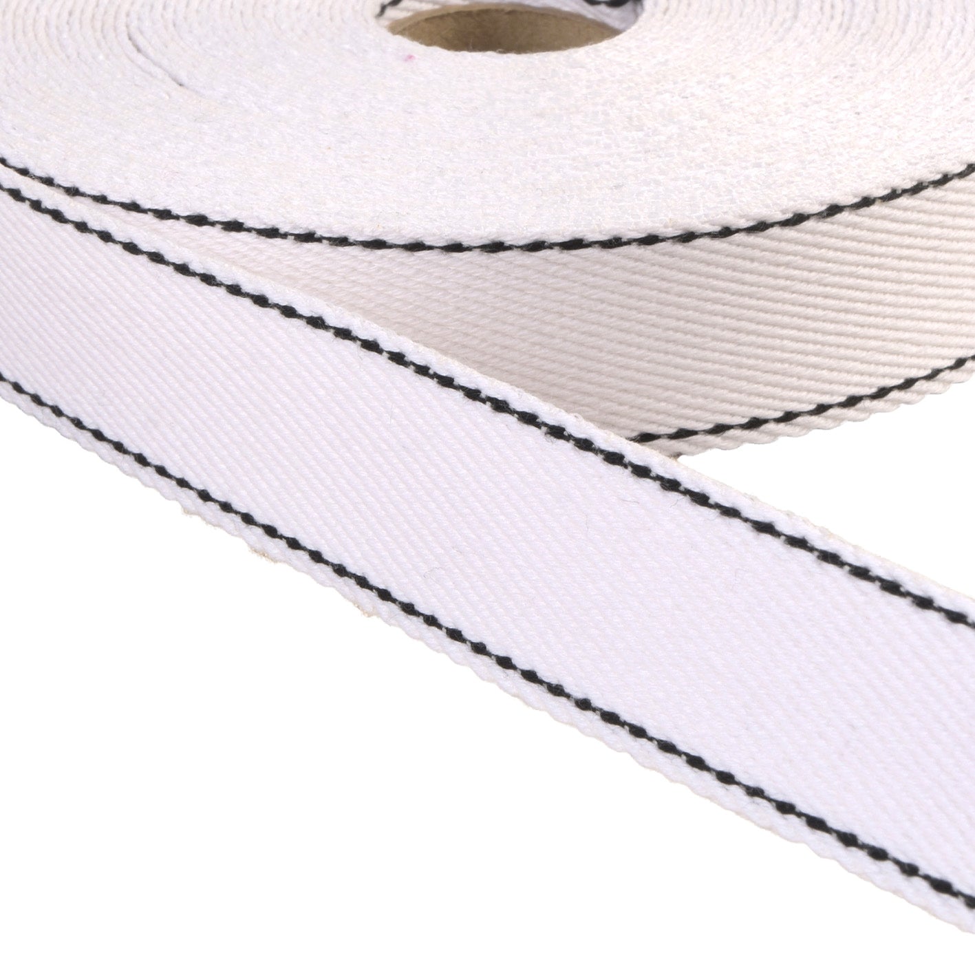 Stitched Webbing White - Width 30mm
