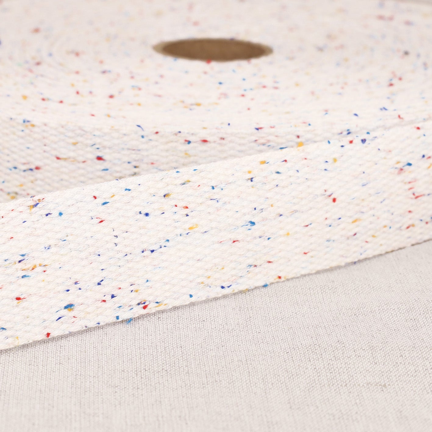 Mottled Webbing White - Width 30mm