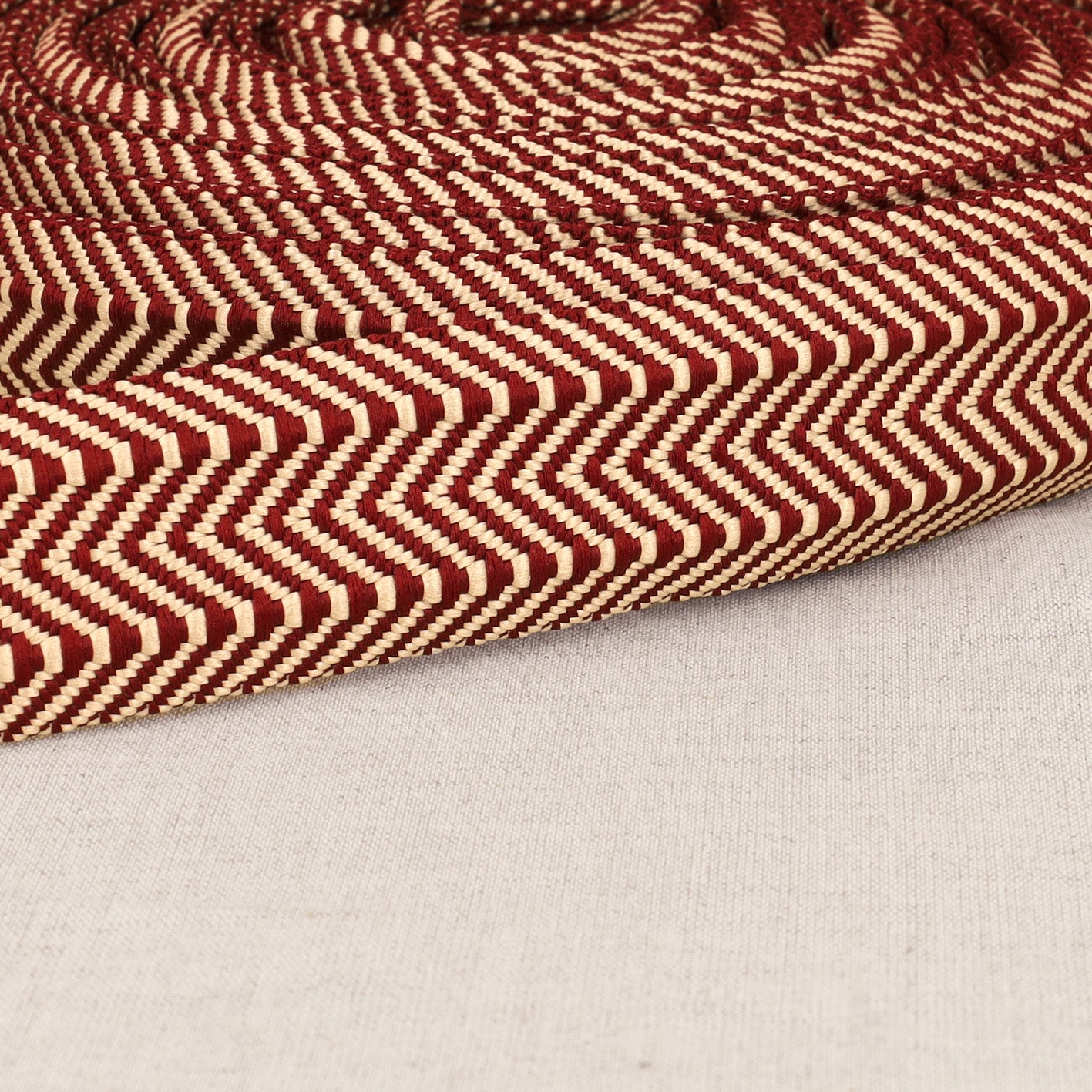 Herringbone Webbing Burgundy Red - Width 38mm
