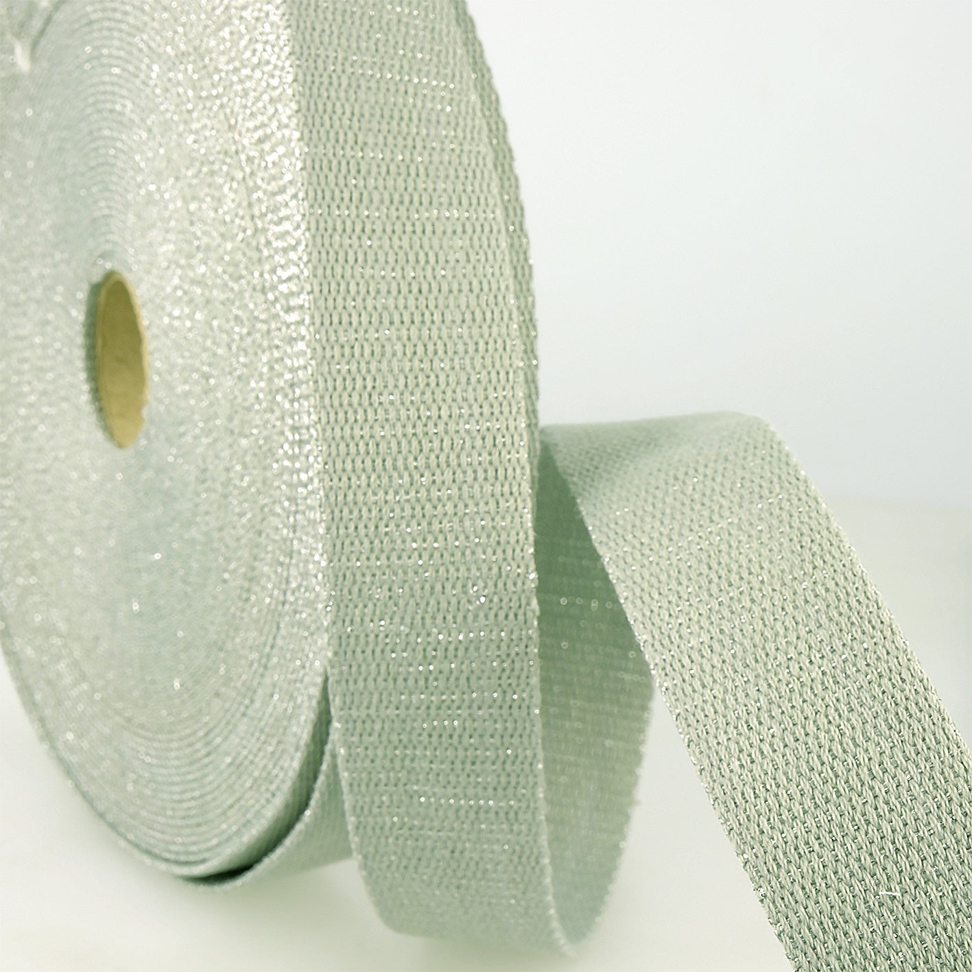 Metallic Webbing Grey - Width 30mm
