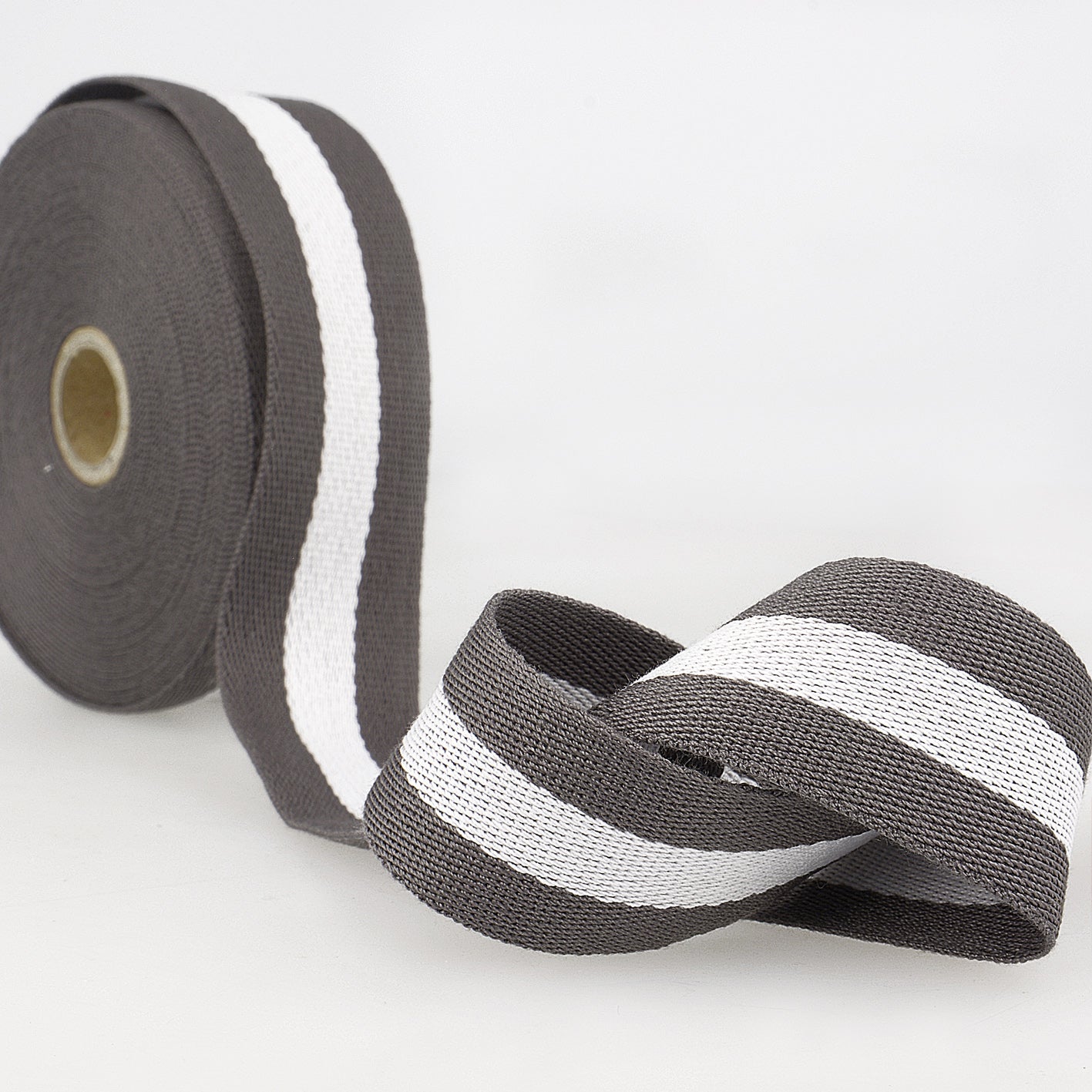 Webbing Grey Black - Width 40mm