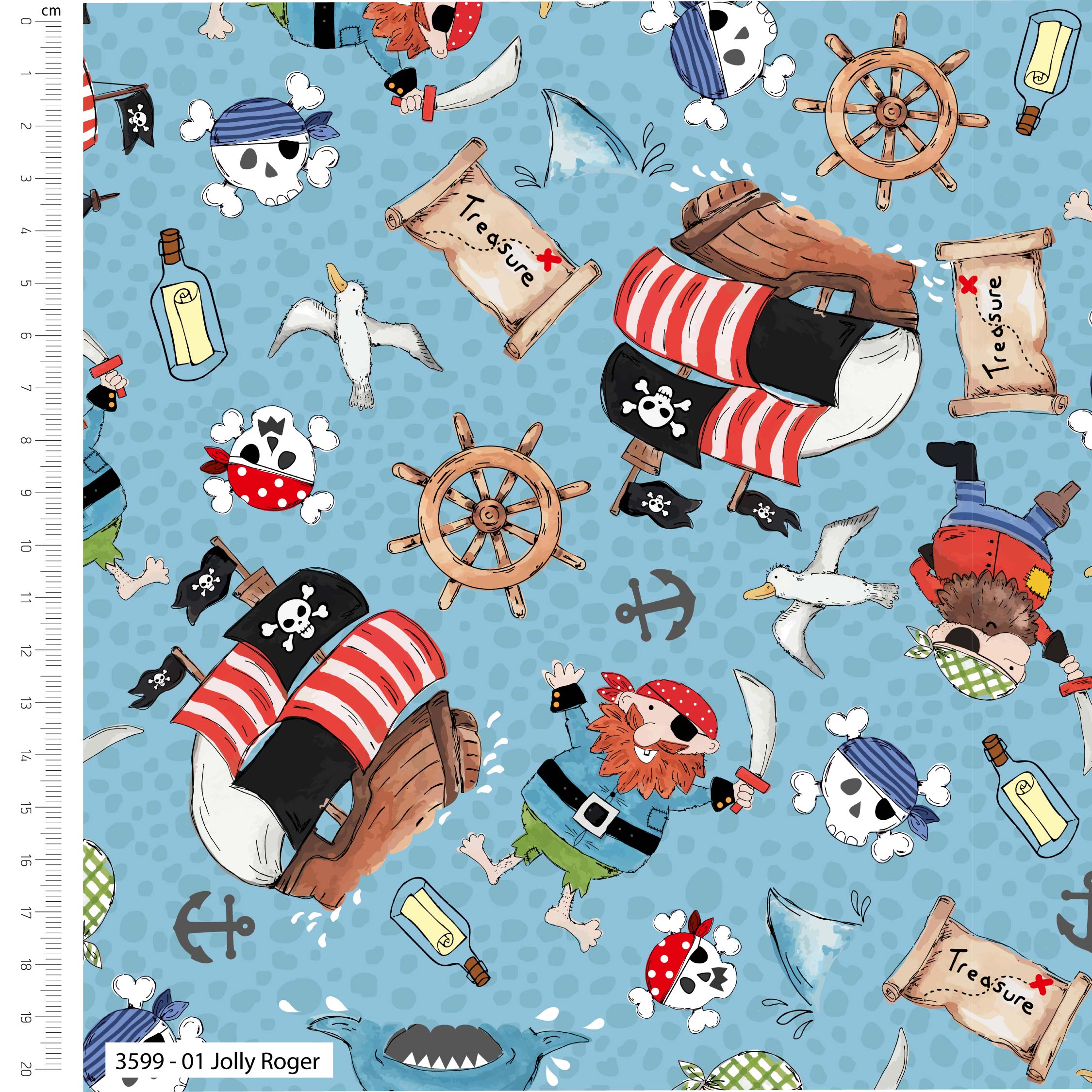 Craft Cotton Co - Ship Ahoy, Jolly Roger
