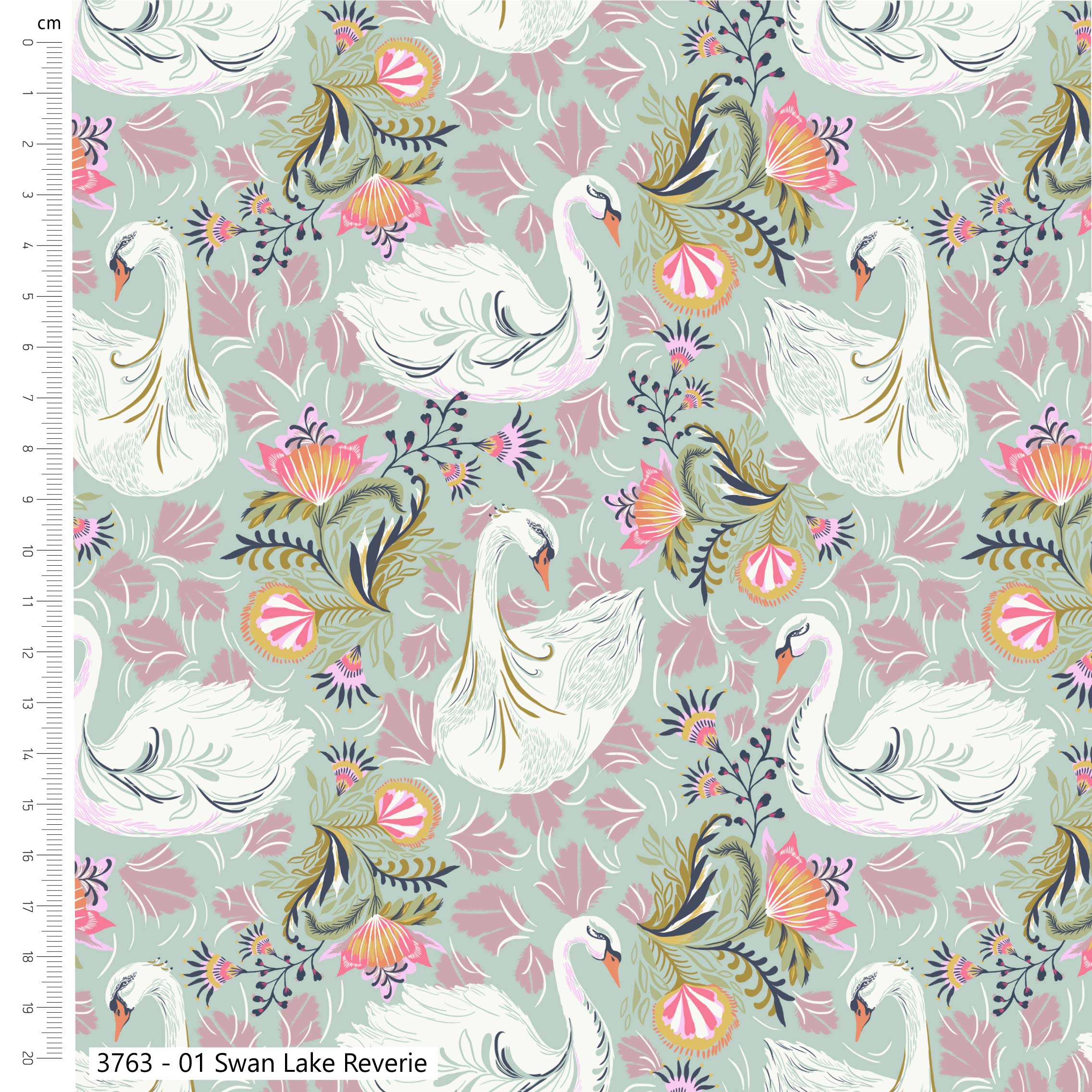 Craft Cotton Co - The Majestic Swan, Swan Lake Reverie