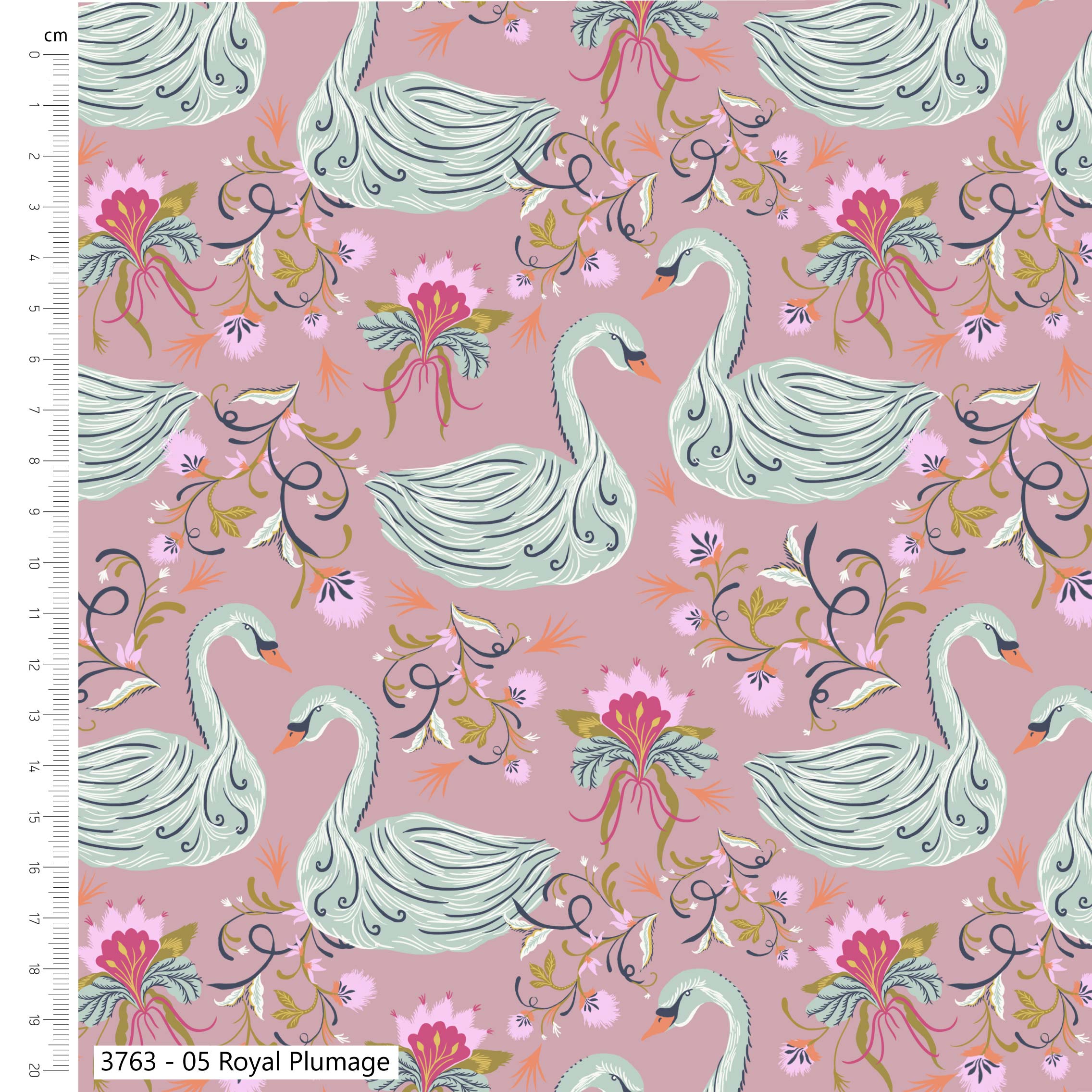 Craft Cotton Co - The Majestic Swan, Royal Plumage