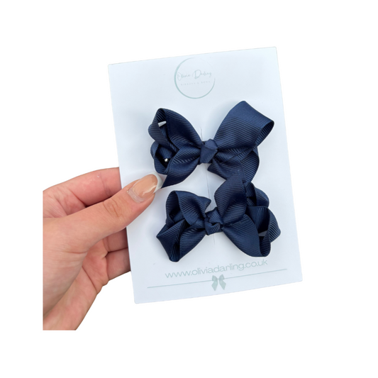 Navy Boutique Bow Set