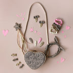 Leopard Shimmer Mini Bow Clip Set